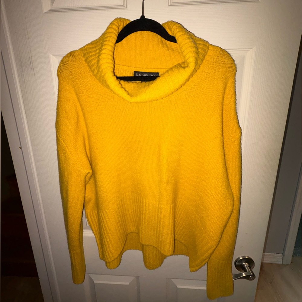 Rachel Zoe Vibrant Yellow Cowl Neck Sweater